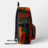 水オレンジレッドブルーモダン抽象芸術アートパターン プリントバックパック (左)