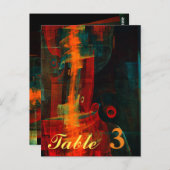 水オレンジレッドブルーモダン抽象芸術アートパターン ポストカード (正面/裏面)