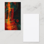 水オレンジレッドブルーモダン抽象芸術アートパターン 名刺 (正面/裏面)
