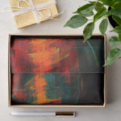 水オレンジレッドブルーモダン抽象芸術アートパターン 薄葉紙 (ギフト)