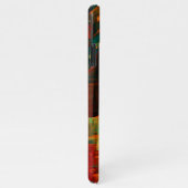 水オレンジレッドブルーモダン抽象芸術アートパターン iPhoneケース (右側)