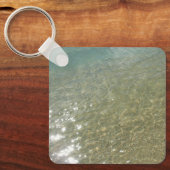 水オンビーチI抽象芸術自然撮影 キーホルダー (正面)