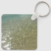 水オンビーチI抽象芸術自然撮影 キーホルダー (裏面)