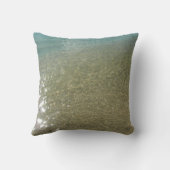 水オンビーチI抽象芸術自然撮影 クッション (裏面)