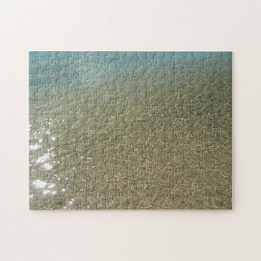 水オンビーチI抽象芸術自然撮影 ジグソーパズル (横)