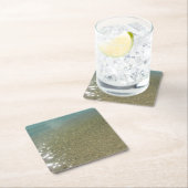 水オンビーチI抽象芸術自然撮影 スクエアペーパーコースター (インサイチュ)