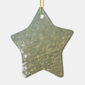 水オンビーチI抽象芸術自然撮影 セラミックオーナメント (左)