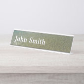 水オンビーチI抽象芸術自然撮影 デスクネームプレート (正面)