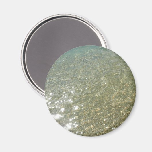 水オンビーチI抽象芸術自然撮影 マグネット (正面/裏面)