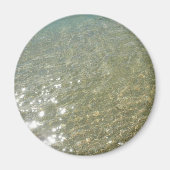 水オンビーチI抽象芸術自然撮影 マグネット (正面)