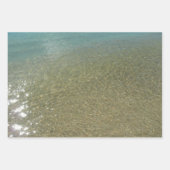 水オンビーチI抽象芸術自然撮影 ラッピングペーパーシート (正面)