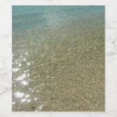 水オンビーチI抽象芸術自然撮影 ワインラベル (シングルラベル)