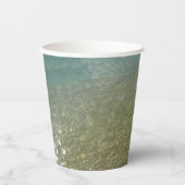 水オンビーチI抽象芸術自然撮影 紙コップ (正面)