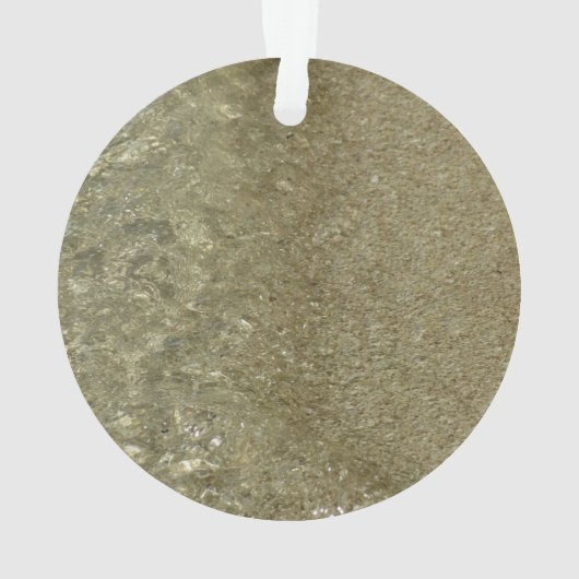 水オンビーチII抽象芸術自然撮影 オーナメント (裏面)