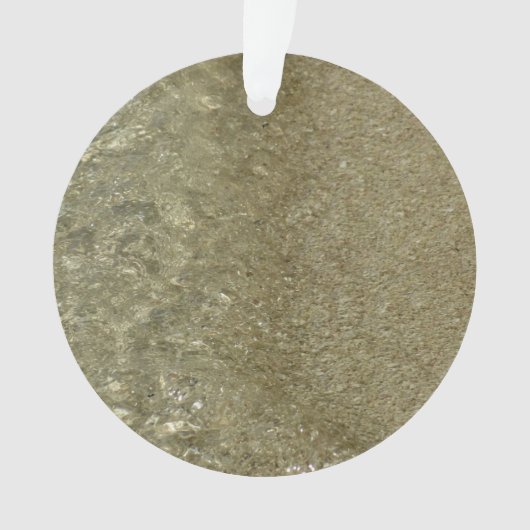 水オンビーチII抽象芸術自然撮影 オーナメント (正面)