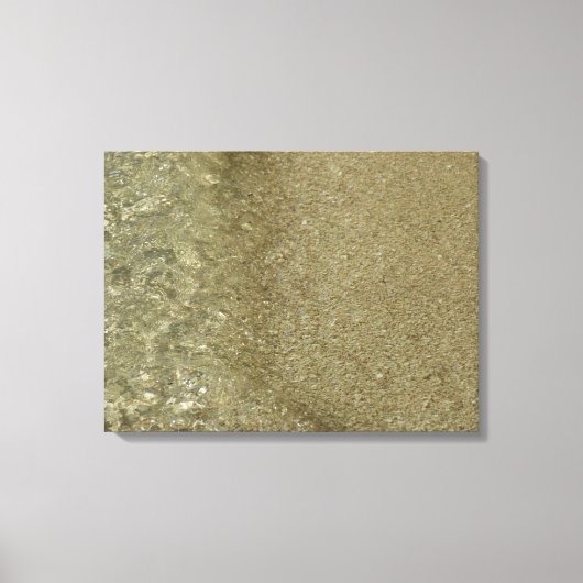 水オンビーチII抽象芸術自然撮影 キャンバスプリント (正面)