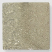 水オンビーチII抽象芸術自然撮影 ストーンコースター (正面)