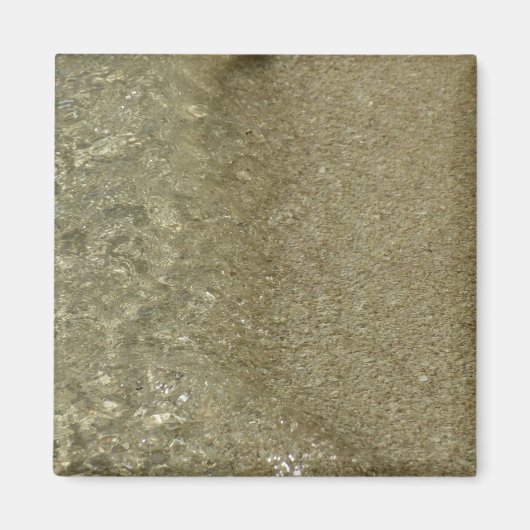 水オンビーチII抽象芸術自然撮影 マグネット (正面)