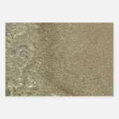 水オンビーチII抽象芸術自然撮影 ラッピングペーパーシート (正面)