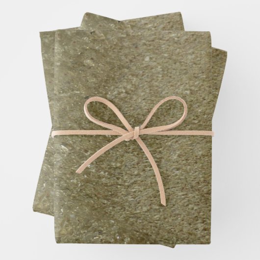 水オンビーチII抽象芸術自然撮影 ラッピングペーパーシート (インサイチュ)