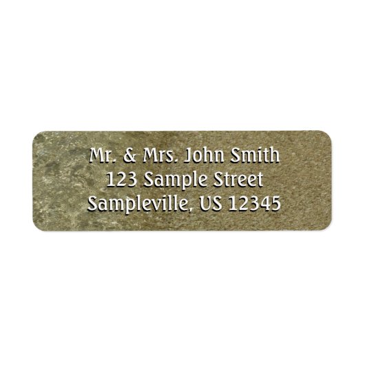 水オンビーチII抽象芸術自然撮影 ラベル (正面)