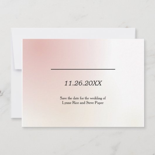 水カジュアル色の保存日付 セーブザデート (裏面)