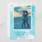 水カジュアル色フォトウェディング日付を保存 セーブザデート (正面)