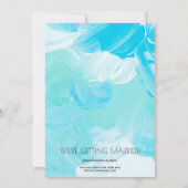 水カジュアル色フォトウェディング日付を保存 セーブザデート (裏面)