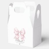 水カスタマイズ色ほこりっぽいピンクボウ1st誕生日 フェイバーボックス (オープン)