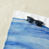 水カスタマイズ色波ビーチハウスタオル ビーチタオル (インサイチュ)