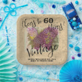 水カスタム色グレープクラスターワインカントリー60th ペーパープレート (パーティー)