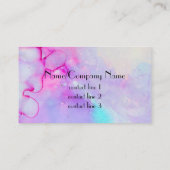 水カスタム色デザイン名刺テンプレート 名刺 (裏面)