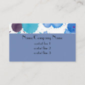 水カスタム色デザイン名刺テンプレート 名刺 (裏面)