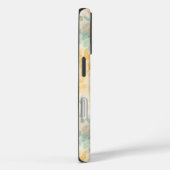 水カスタム色モノグラムの青緑色 Case-Mate iPhoneケース (裏面 / 右)