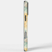 水カスタム色モノグラムの青緑色 Case-Mate iPhoneケース (裏面 / 右)