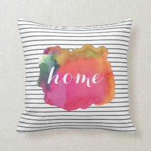 水カスタム色ワードアートピロー クッション