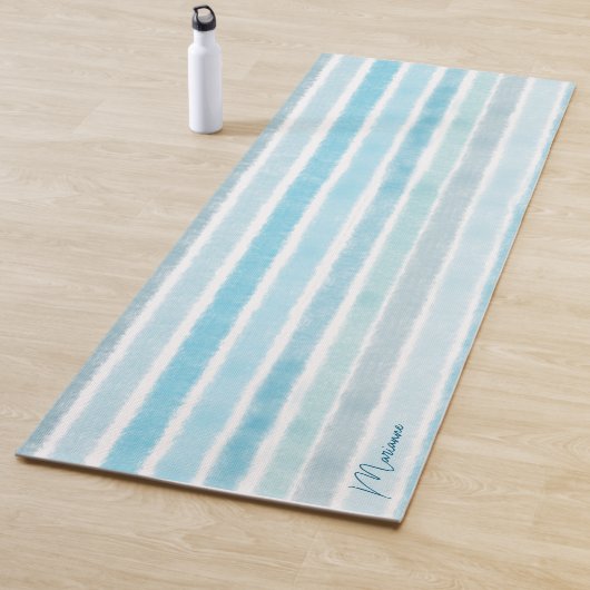 水カスタム色航海の青波禅ヨガマット ヨガマット (インサイチュ)