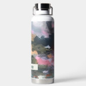 水カスタム色迷彩柄抽象芸術中性地音 ウォーターボトル (背面)