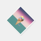 水カッコいいカラフル色アイスクリーム スタンダードカクテルナプキン (角)