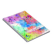 水カッコいい彩絵羽抽象芸術 ノートブック (右側)