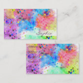 水カッコいい彩絵羽抽象芸術 名刺 (正面/裏面)