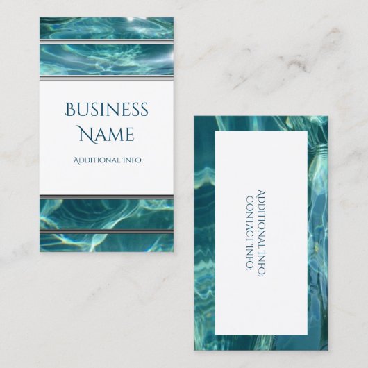水カッコいい背景名刺3 名刺 (正面/裏面)