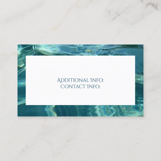 水カッコいい背景名刺3 名刺 (裏面)