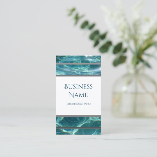 水カッコいい背景名刺3 名刺 (スタンド正面)