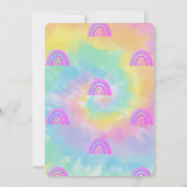 水カッコいい色レインボー絞り染め誕生日 招待状 (裏面)