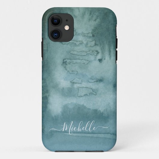 水カッコいい色抽象芸術GreenInkケース – メイトiPhone Case-Mate iPhoneケース (裏面)