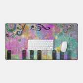 水カッコいい色（ばちゃばちゃ）跳ねるピカラフルアノ デスクマット (キーボード&マウス)