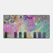 水カッコいい色（ばちゃばちゃ）跳ねるピカラフルアノ デスクマット (正面)