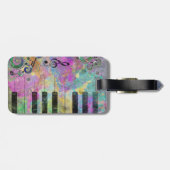 水カッコいい色（ばちゃばちゃ）跳ねるピカラフルアノ ラゲッジタグ (裏面横)
