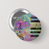 水カッコいい色(ばちゃばちゃ)跳ねるピカラフルアノ 缶バッジ (正面&裏面)